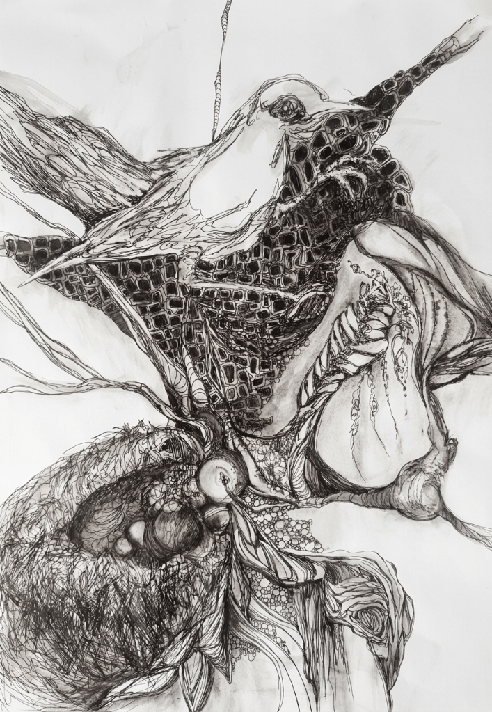 Hatched. Pen on Paper A3. $250